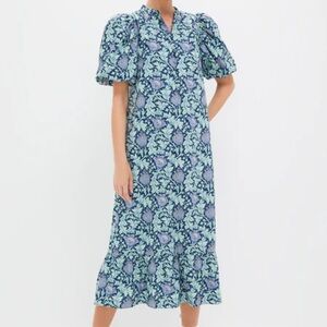 Tuckernuck HYACINTH HOUSE
Multi Blue Leafy Floral Mimi Midi Dress Sz XS